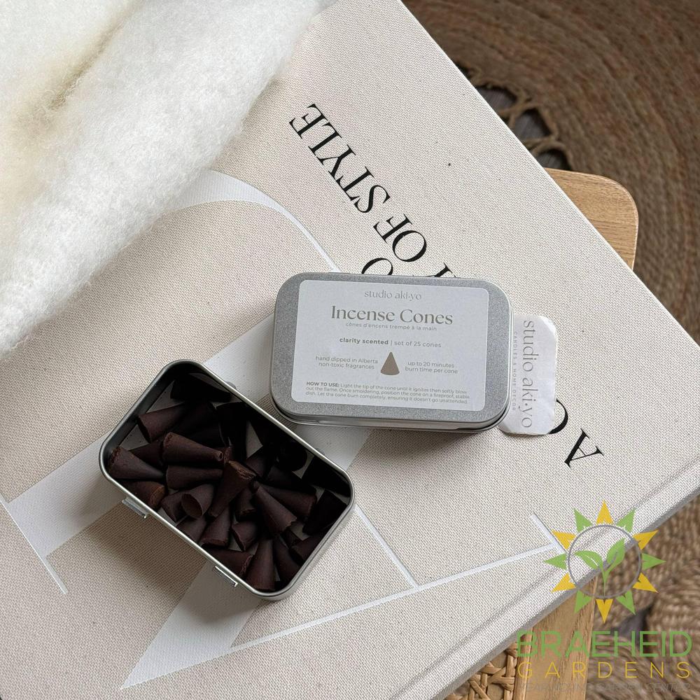 Clarity Woodsy White Fir Peach Incense Cones | Hygge Home