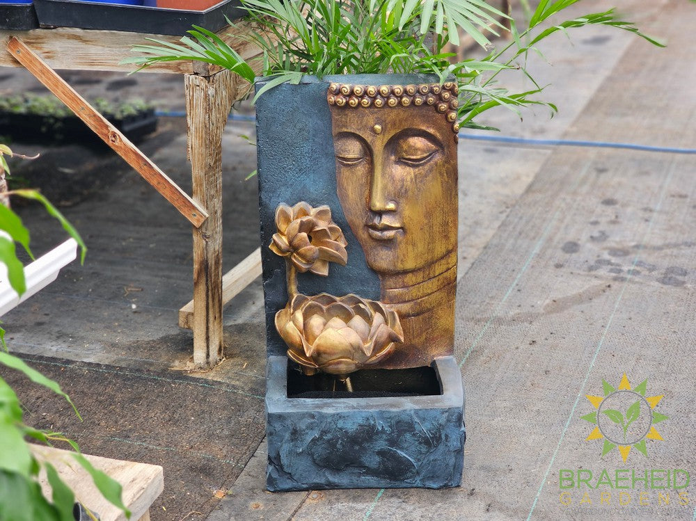 Lotus Fountain w/ Golden Buddha