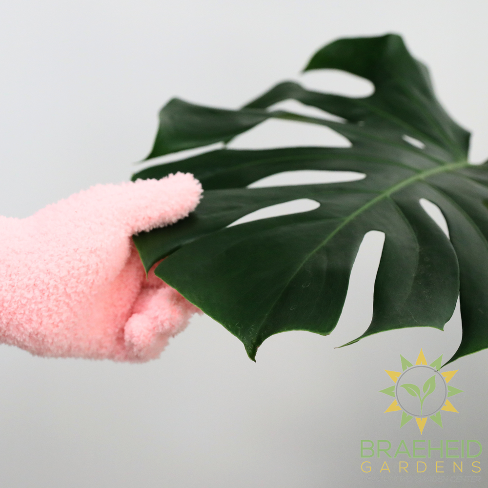 1 Pair Leaf Shining Microfiber Gloves