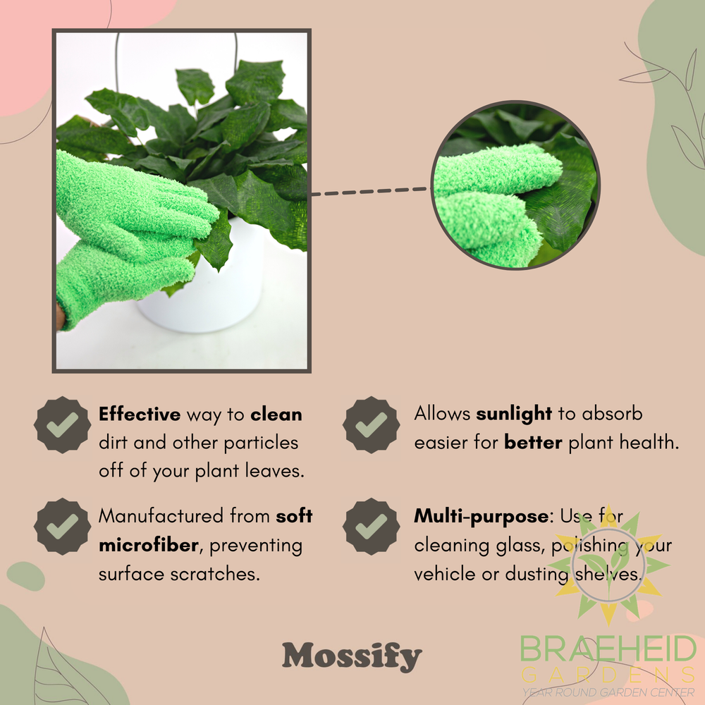 1 Pair Leaf Shining Microfiber Gloves