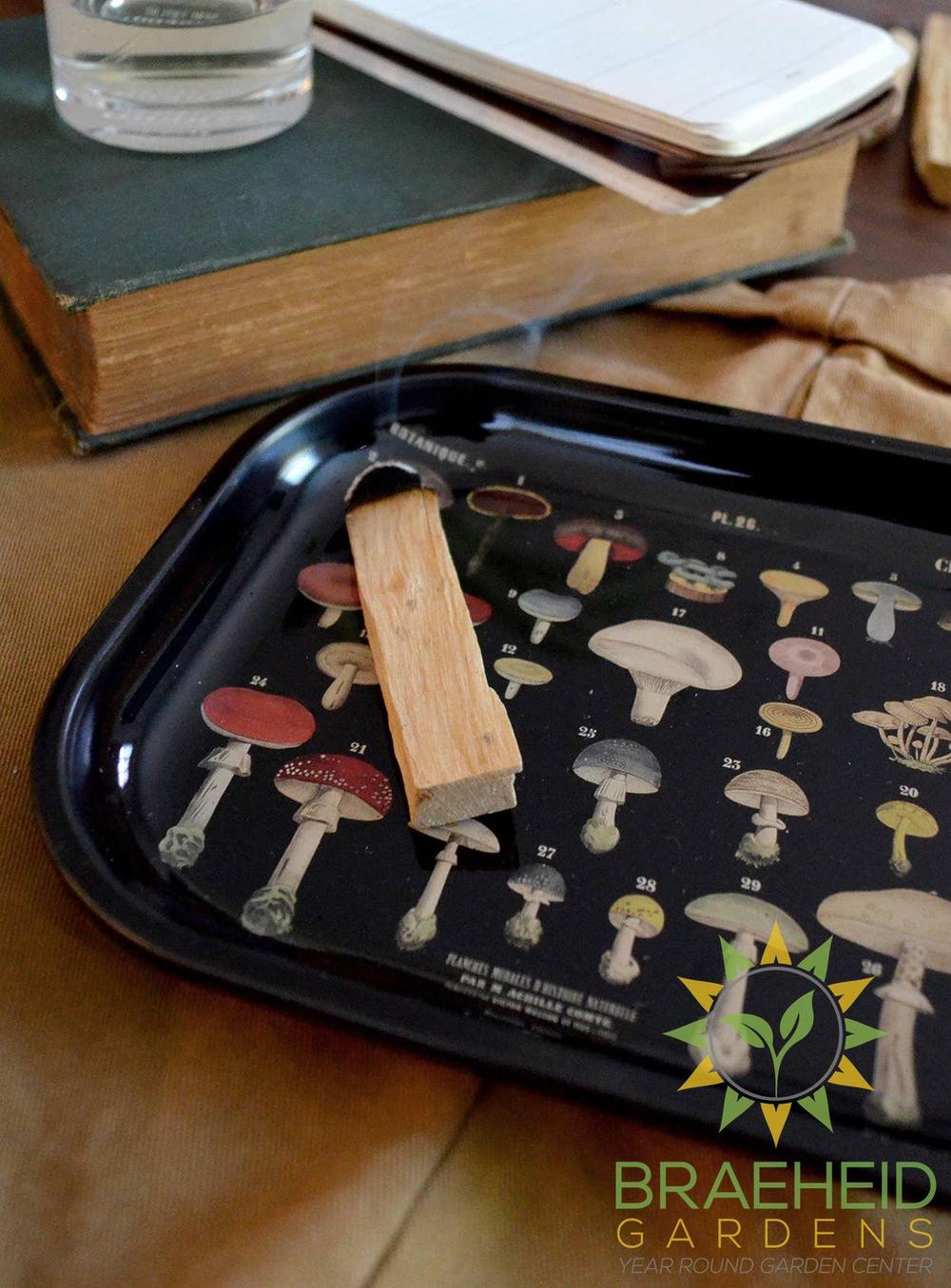 Small Metal Black Mushroom Ritual Tray / Rolling Tray