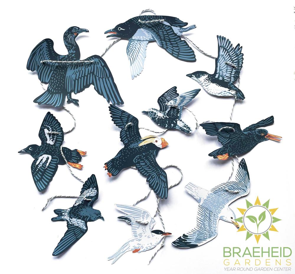 Pacific Northwest Sea Birds Paper Garland