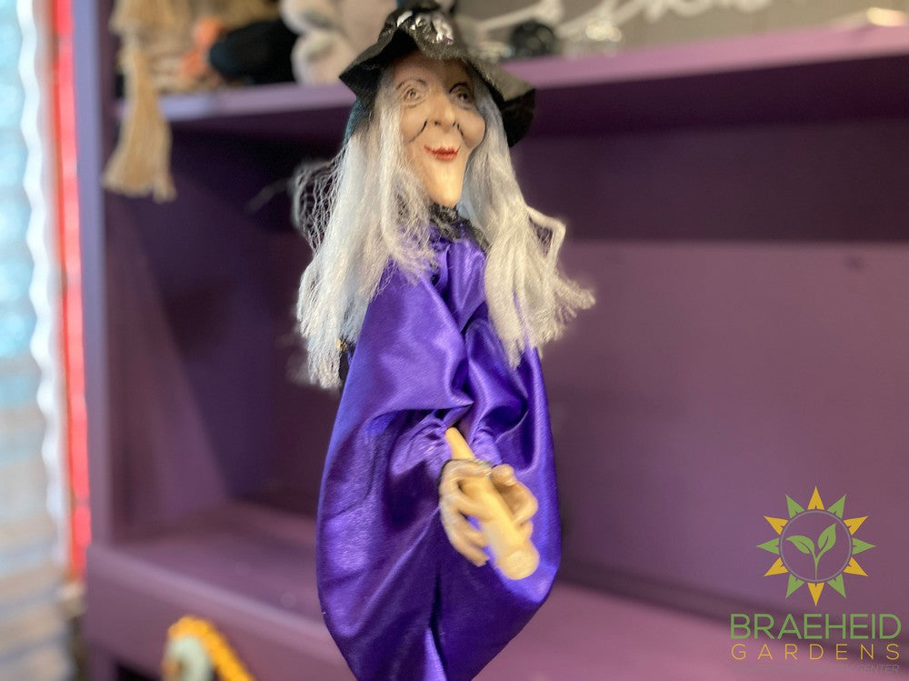 Flying Halloween Witch Figurines