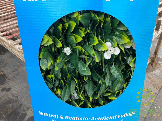 White Bloom Expandable Privacy Screen