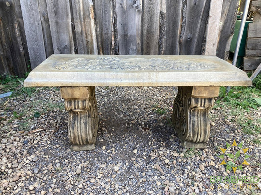 Rabbit Bench Scroll Legs Garden Ornament - NO SHIP -