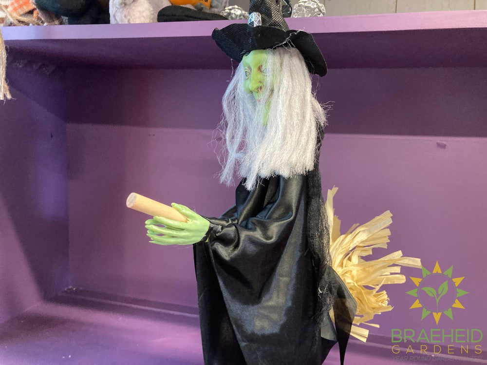 Flying Halloween Witch Figurines