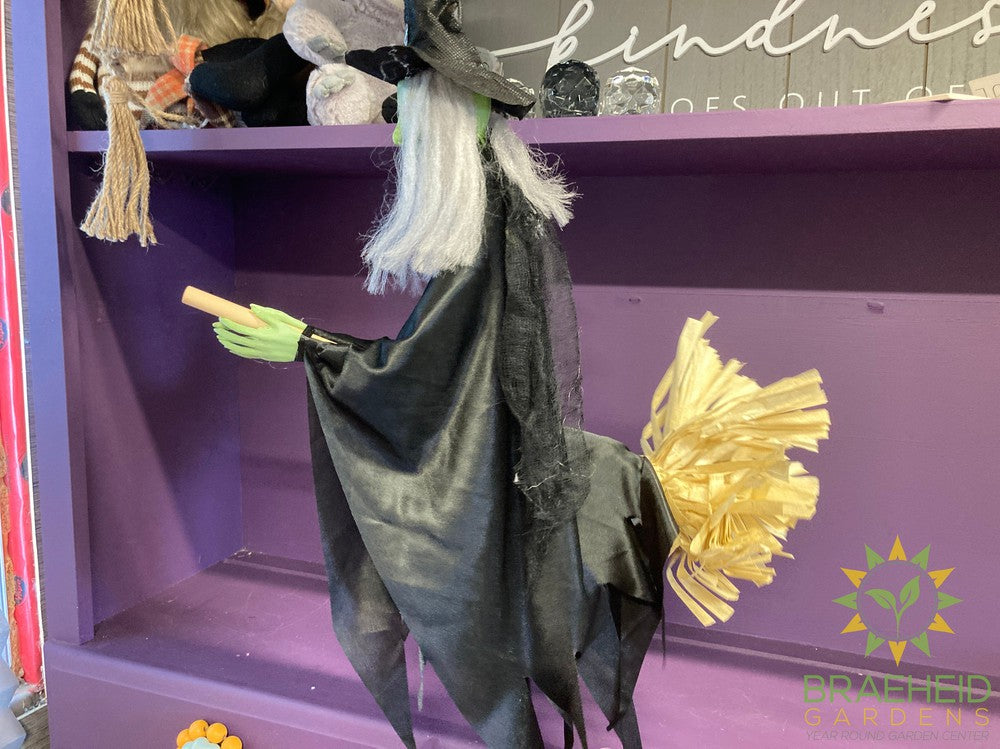 Flying Halloween Witch Figurines
