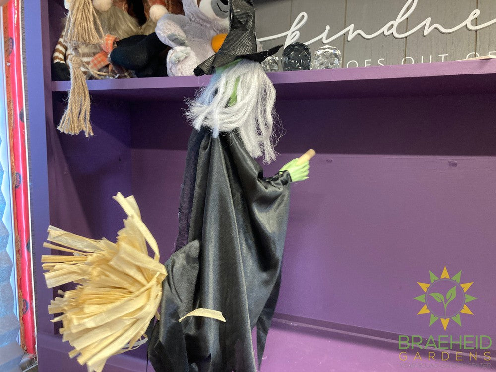 Flying Halloween Witch Figurines