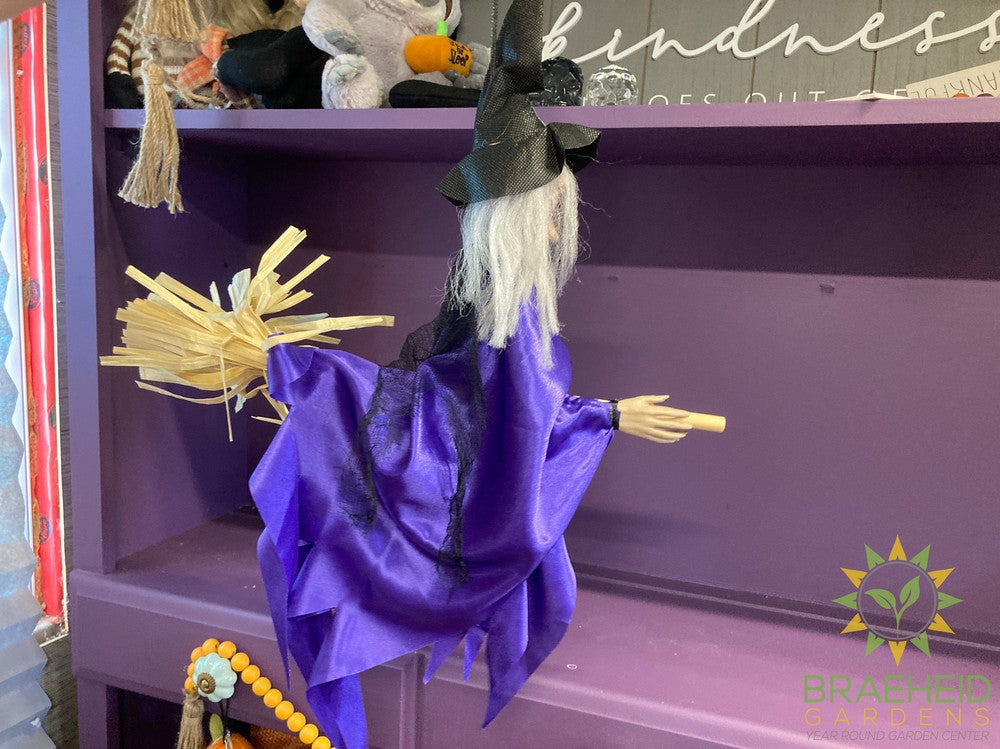 Flying Halloween Witch Figurines
