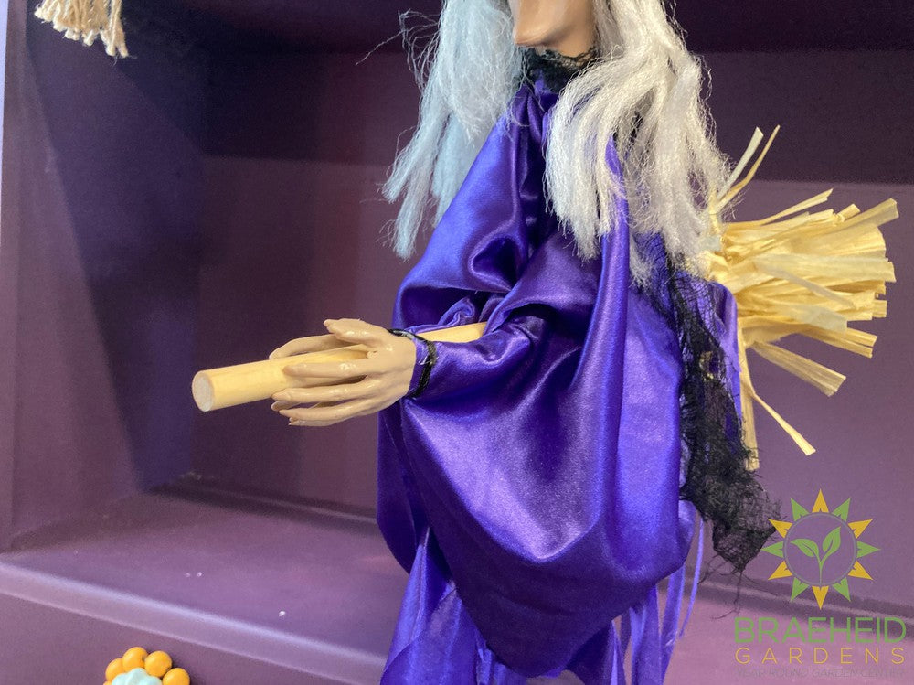 Flying Halloween Witch Figurines