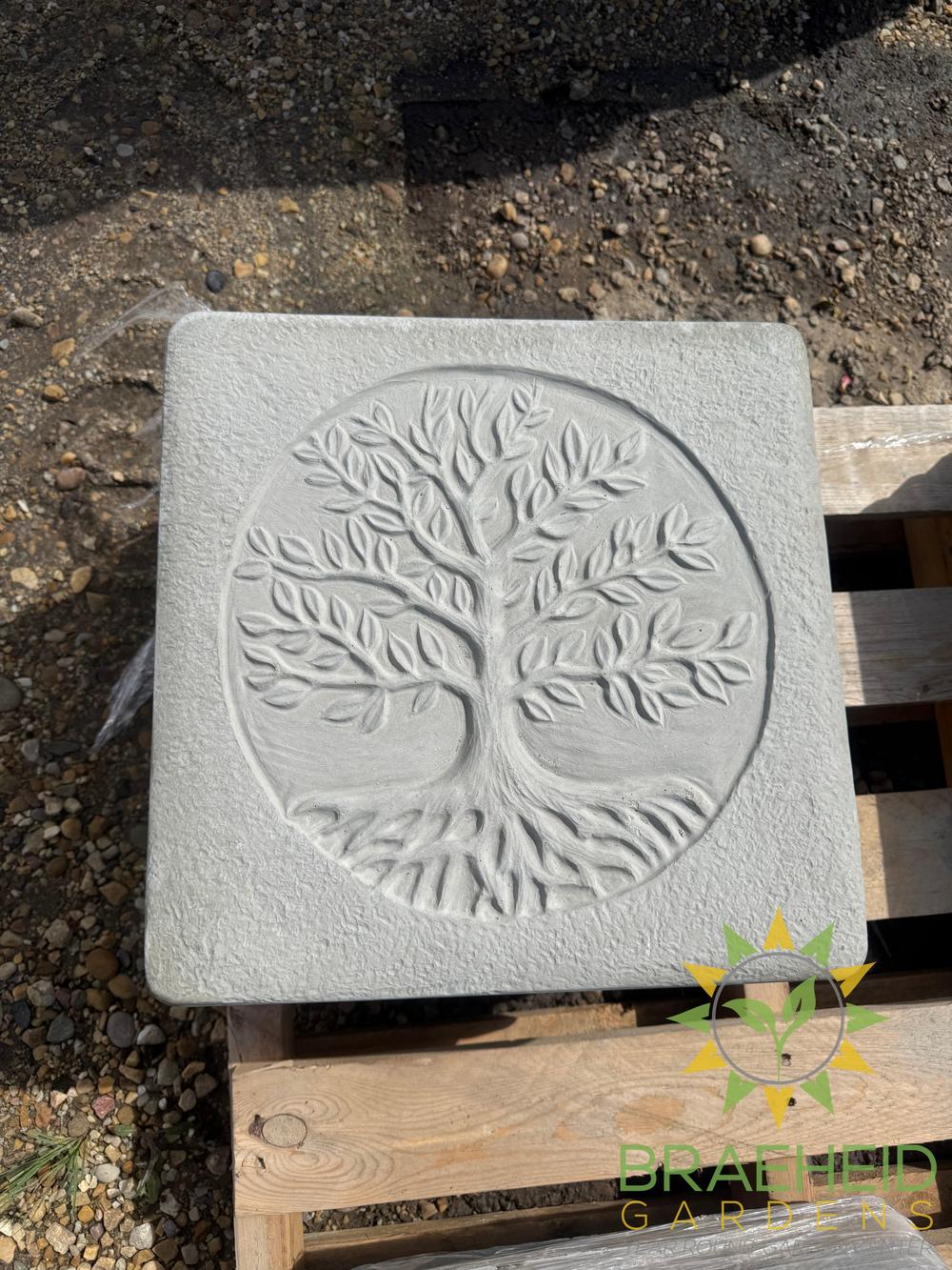Concrete Tree of Life Stepping Stone