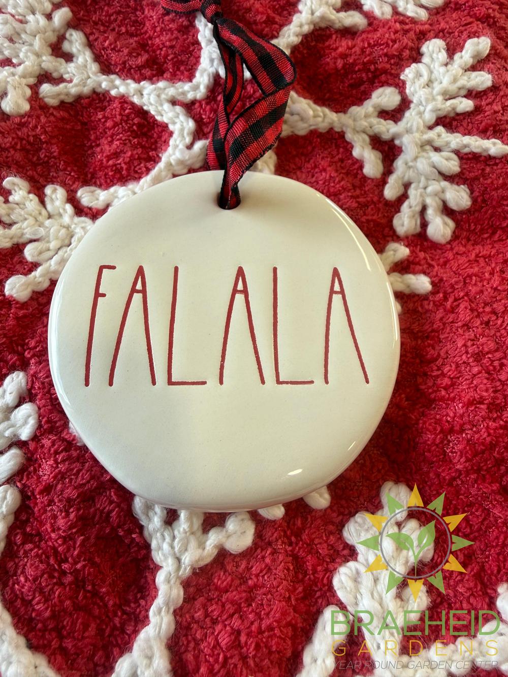 Rae Dunn Christmas Ornament - FALALA
