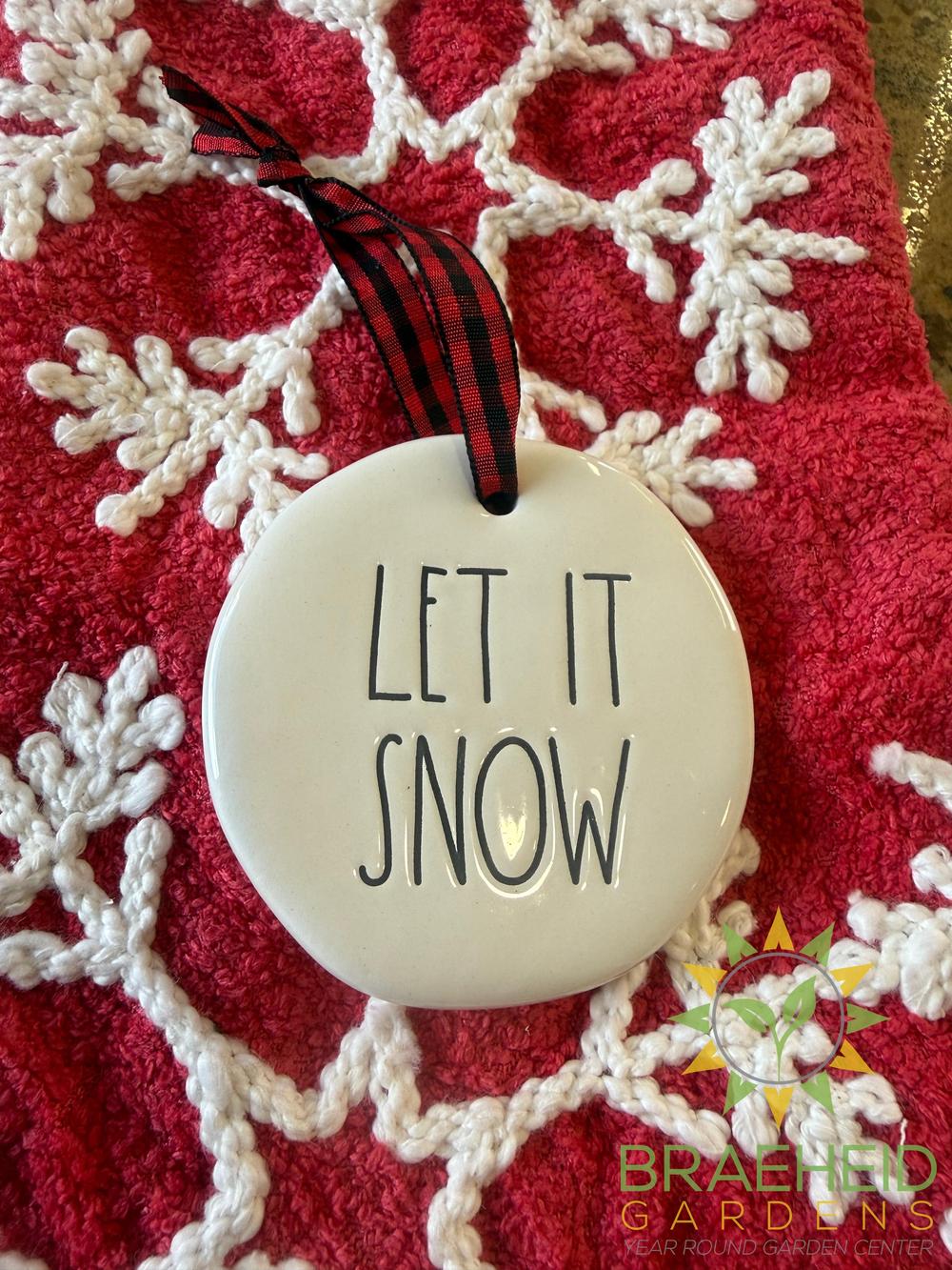 Rae Dunn Christmas Ornament - LET IT SNOW