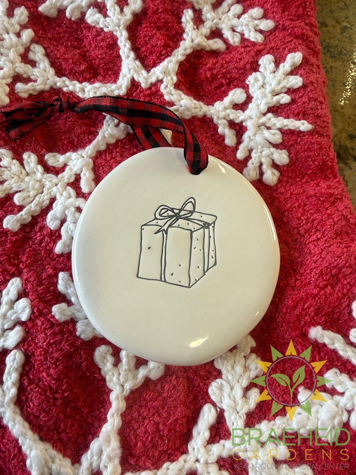 Rae Dunn Christmas Ornament - PRESENT