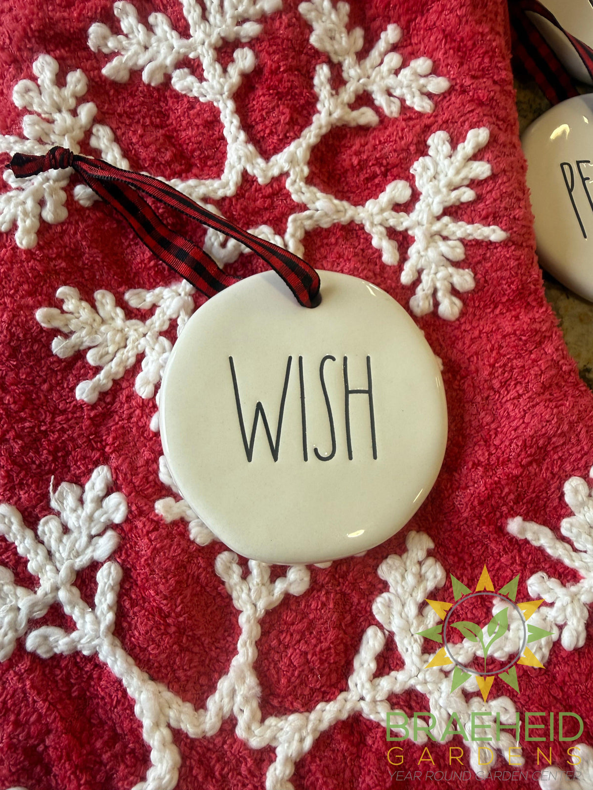 Rae Dunn Christmas Ornament - WISH