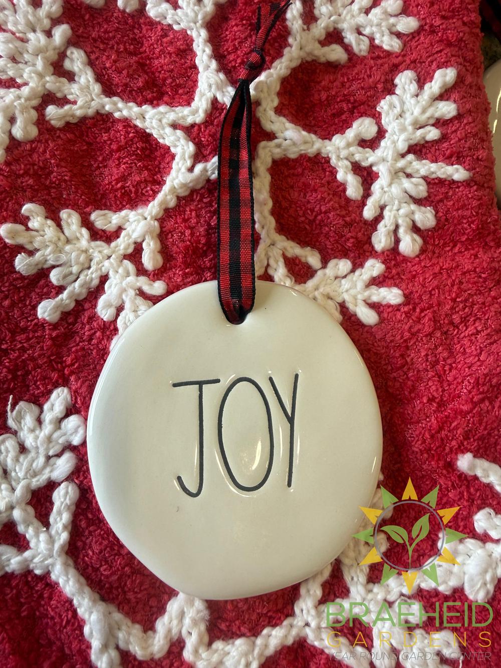Rae Dunn Christmas Ornament - JOY