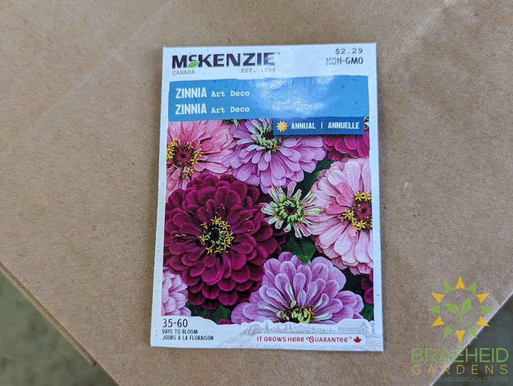 Art Deco Zinnia McKenzie Seed Braeheid Gardens Ltd.