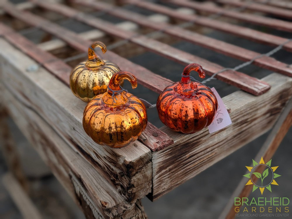 Antique Mercury Glass Pumpkin