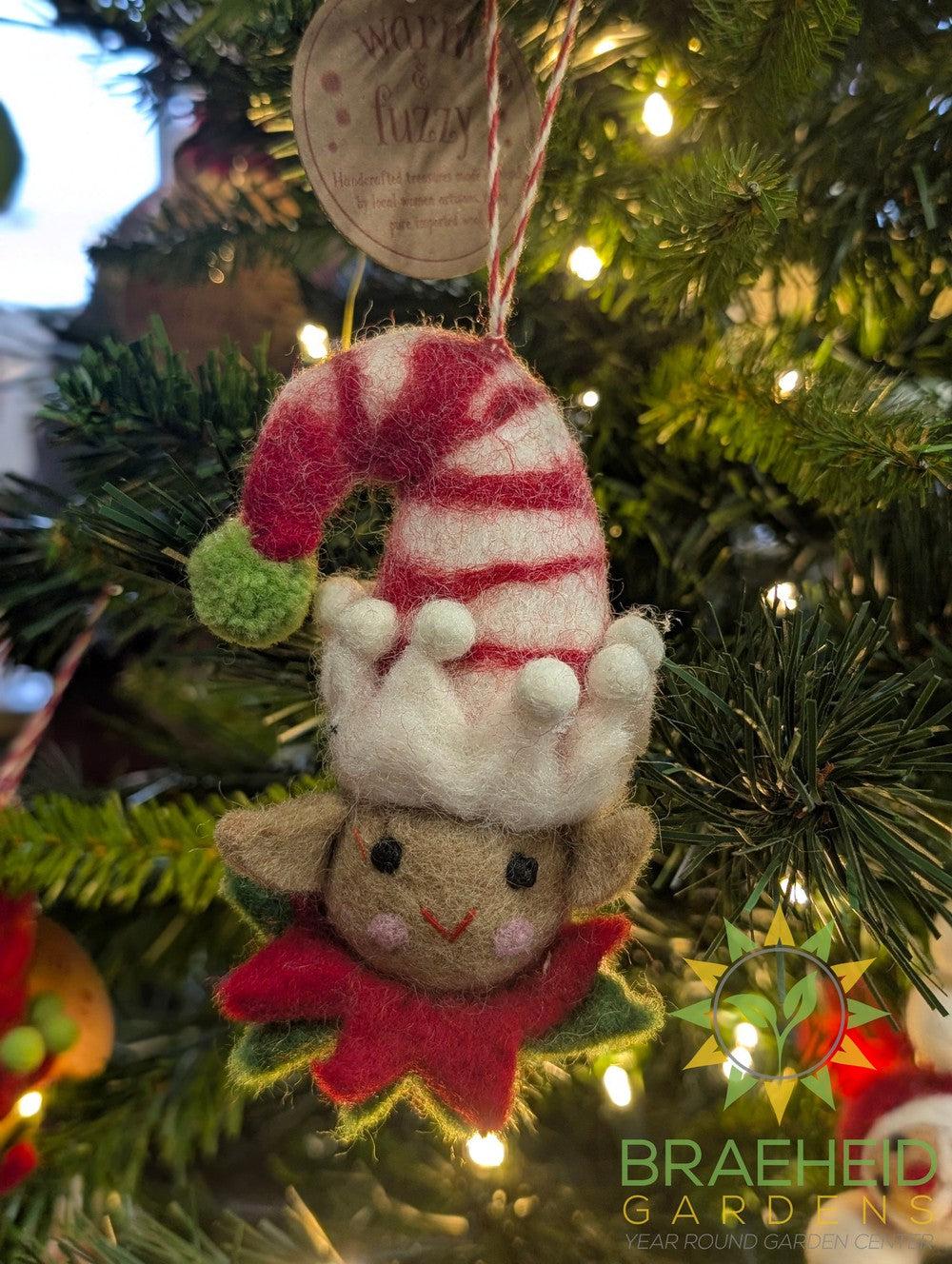 Felt Embroidered Elf w/ hat