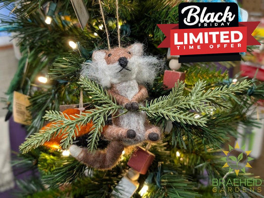 Woodland Animal on Branch Ornaments