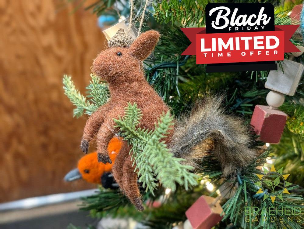 Woodland Animal on Branch Ornaments