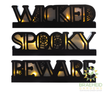 LED Light up Tabletop halloween greeting