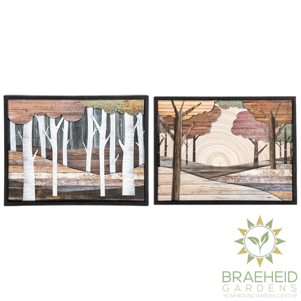 Wood Slat Fall Scene Wall Decor