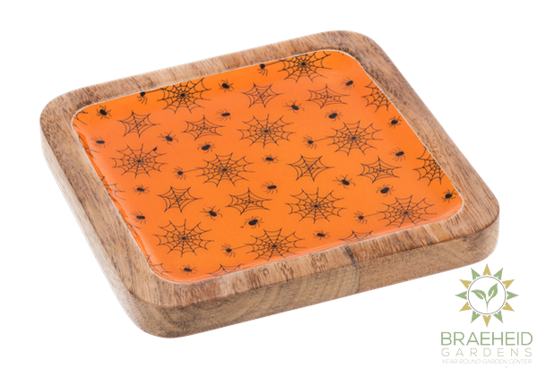 Square Halloween Pattern Tidbit Tray