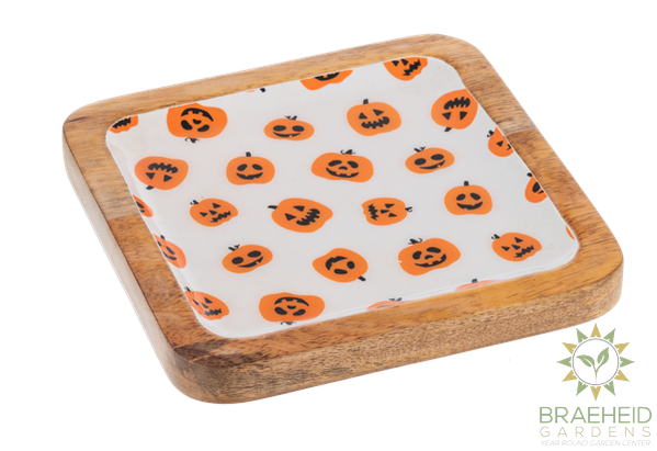 Square Halloween Pattern Tidbit Tray