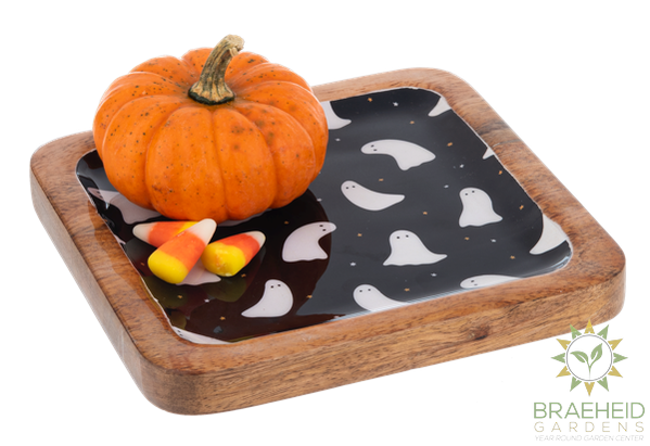 Square Halloween Pattern Tidbit Tray