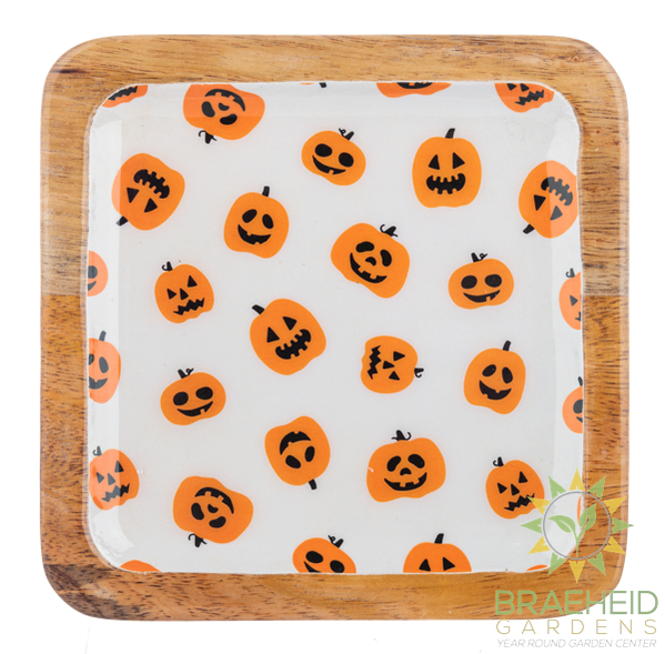 Square Halloween Pattern Tidbit Tray