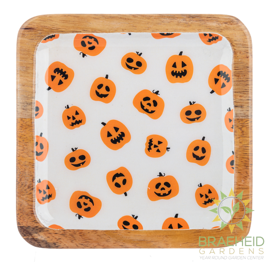 Square Halloween Pattern Tidbit Tray