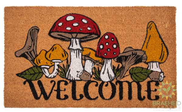 Welcome Mushroom Doormat - NO SHIP -