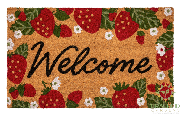 Welcome Strawberry Door mat - NO SHIP -