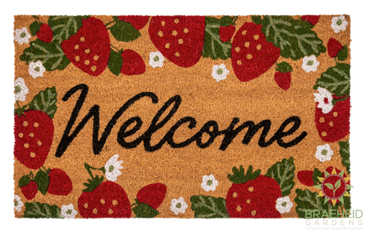 Welcome Strawberry Door mat - NO SHIP -