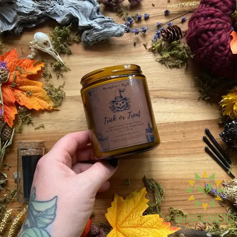 Trick or Treat, 100% soy wax scented candle