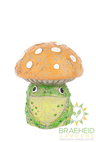 Frog w/Mushroom Hat Figurine