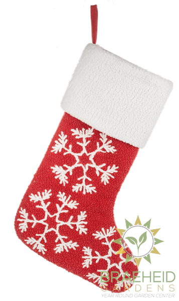 Knit Boucle Snowflake Stockings