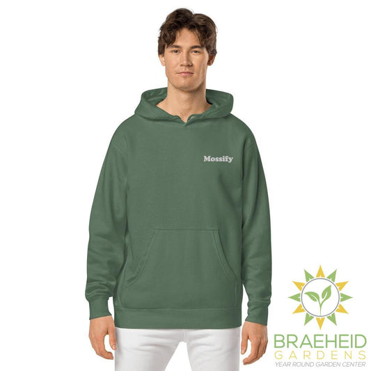 Mossify Pigment-Dyed Hoodie Unisex - Embroidered