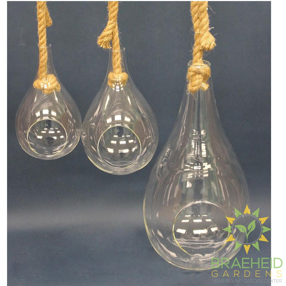 Rope Hanging Glass Vase