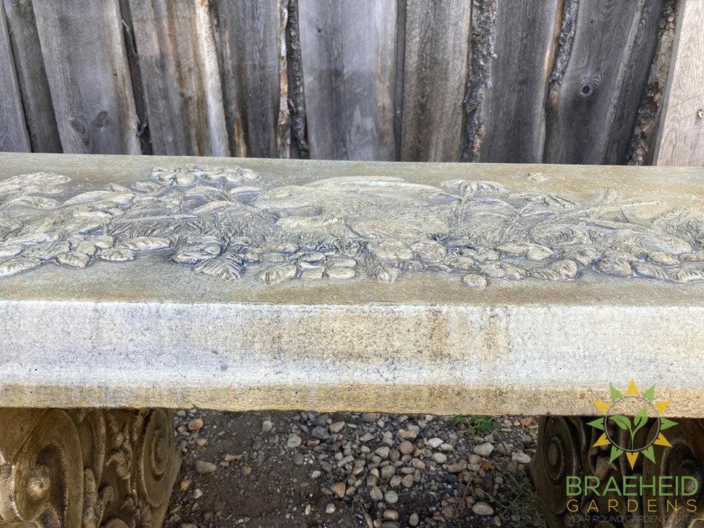 Rabbit Bench Scroll Legs Garden Ornament - NO SHIP -