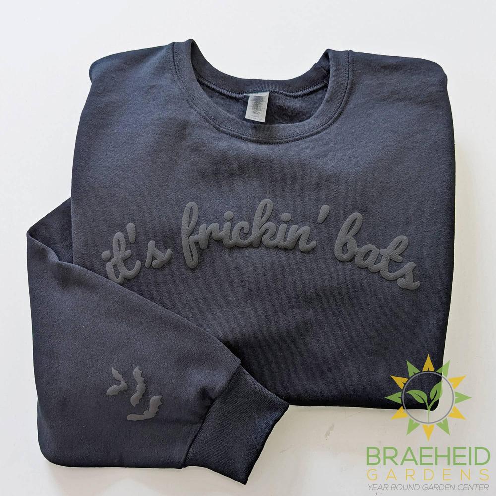It's Frickin' Bats Puff Print Crewneck Halloween Sweatshirt
