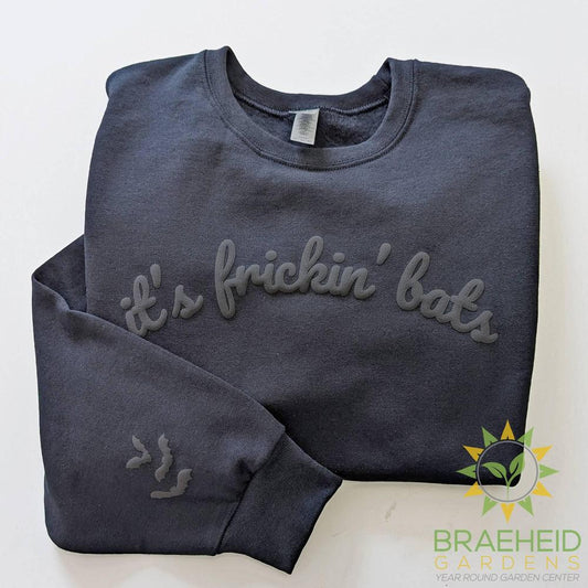 It's Frickin' Bats Puff Print Crewneck Halloween Sweatshirt