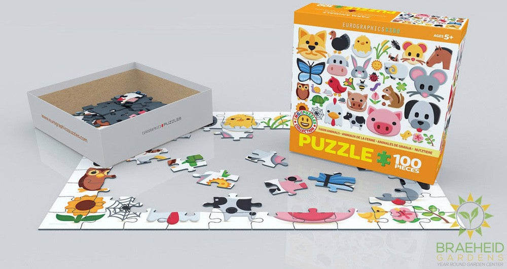 Emoji Farm Animals Puzzle