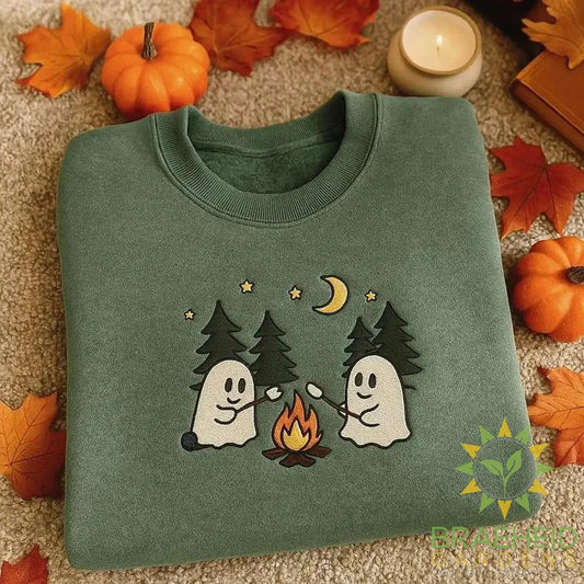EMBROIDERED Ghost Crewneck Sweatshirt for Fall Sweater