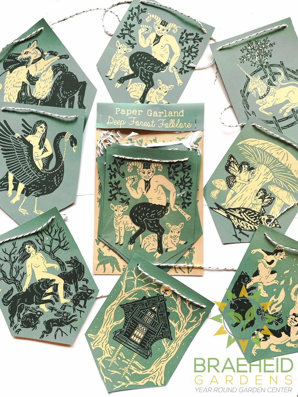 Deep Forest Folklore Paper Garland 