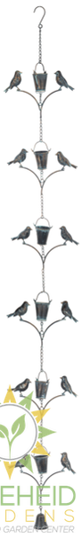 Bucket with bird Rain Chain