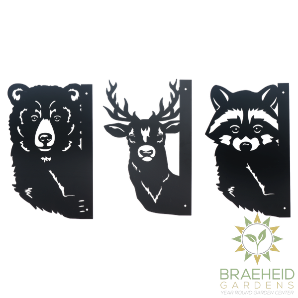 Laser Cut Peeking Deer, Bear & Racoon Wall Decor