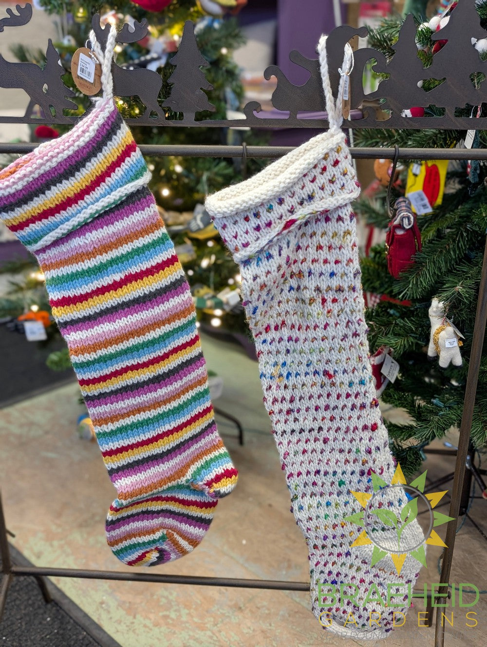 Bright Colorful Christmas stockings in Grande Prairie Alberta