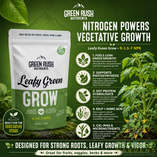 Leafy Green Grow Vegetative Stage Plant Nutrients | Beefy Bud Bloom Flowering Stage Plant Nutrients | All In One Plant Nutrients for Indoor & Outdoor Use
